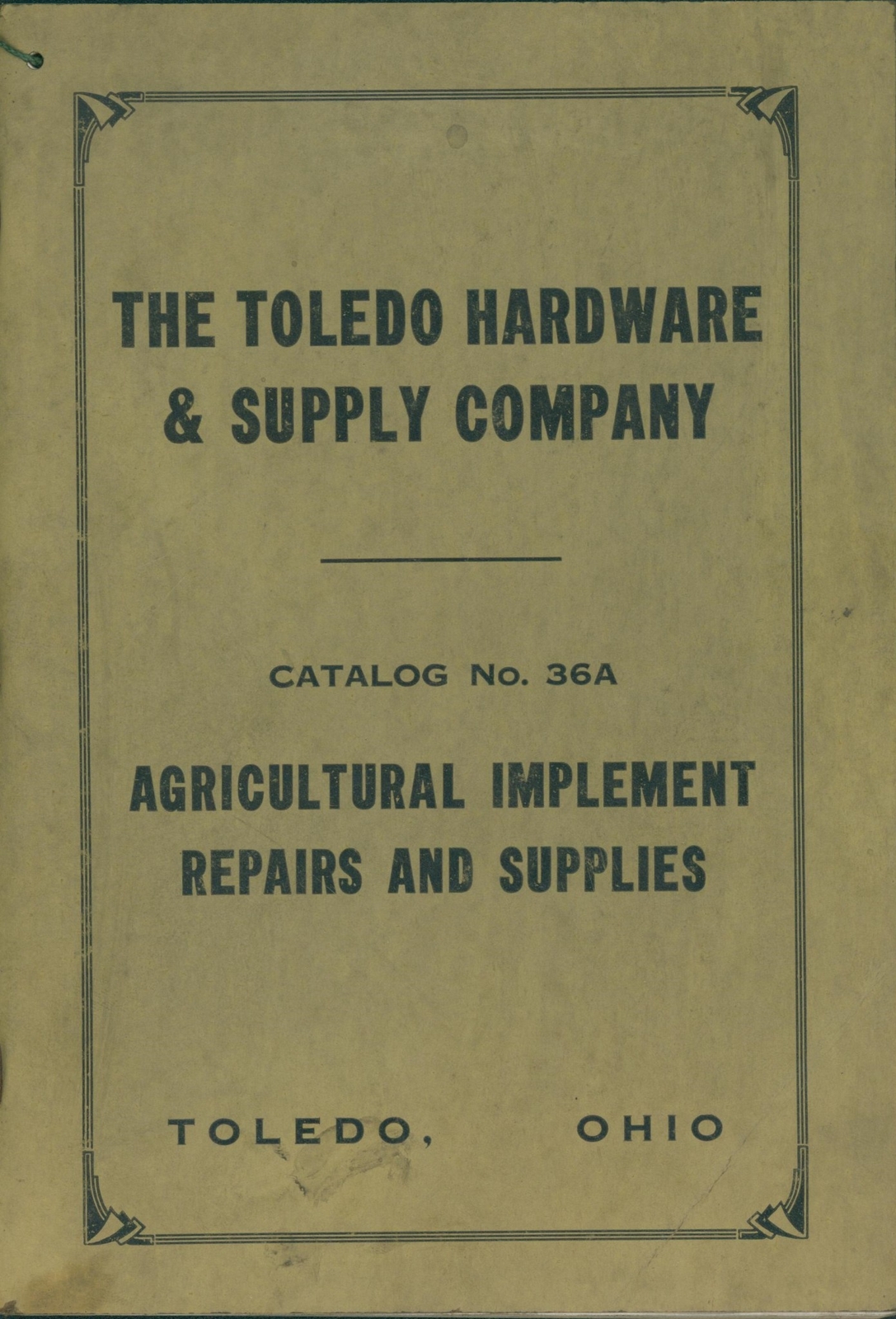 1936 Toledo Hardware & Supply Ohio Dealer Agriculture Trade Catalog Illustrated