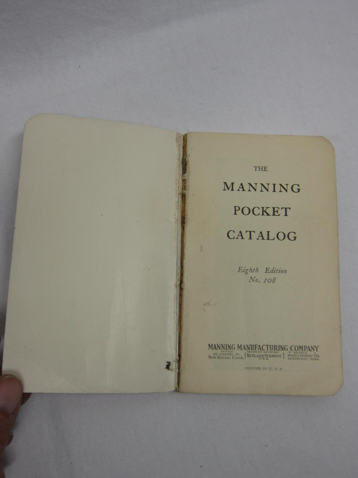 Manning Mfg Co Catalog Rutland Vermont 8th Ed Vtg Old Antique Farm Milk Machine