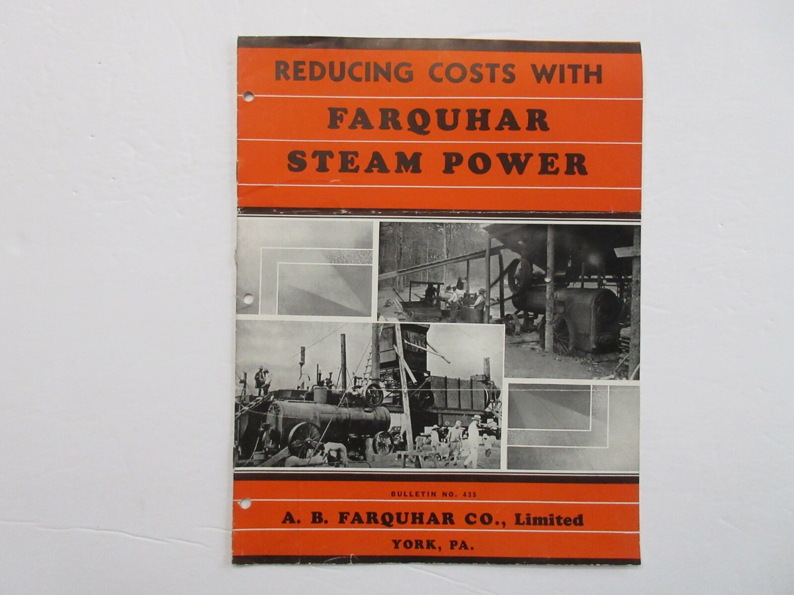 RARE Farquhar Steam Power Engine Brochure 1900&rsquo;s 12 Pages