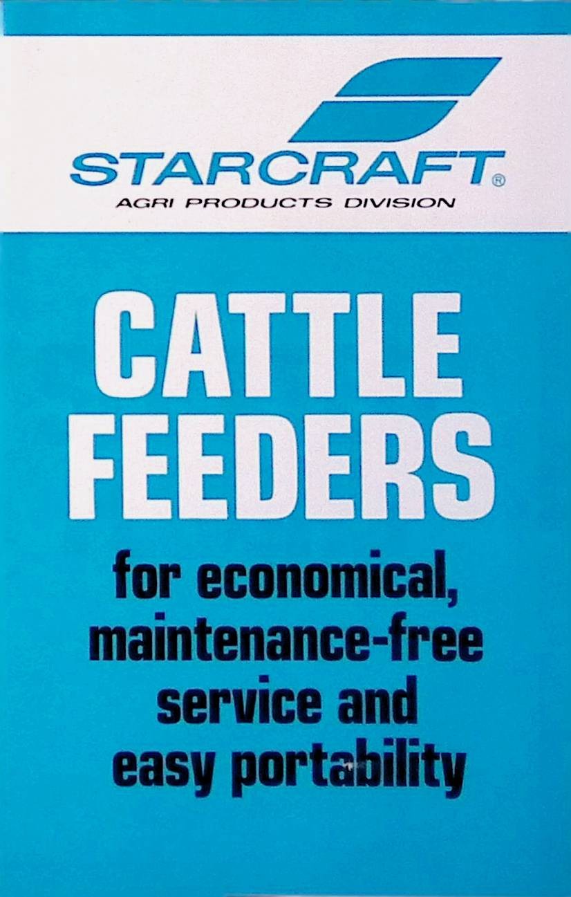 Vintage Farm Machinery Sales Brochure Starcraft Cattle Feeders Sales Brochure