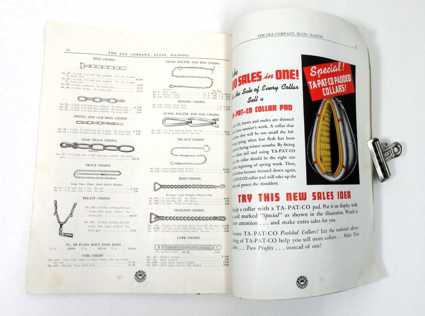 VINTAGE 1930&rsquo;S HORSE EQUIPMENT CATALOG LEA COMPANY ELGIN ILLINOIS EQUIPMENT