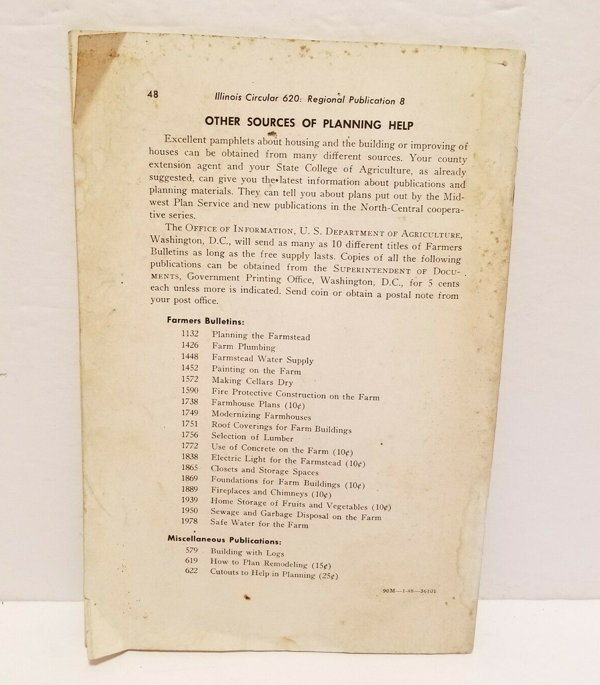 1948 UNIVERSITY OF ILLINOIS College Agriculture GUIDE PLANNING Build Farmhouse