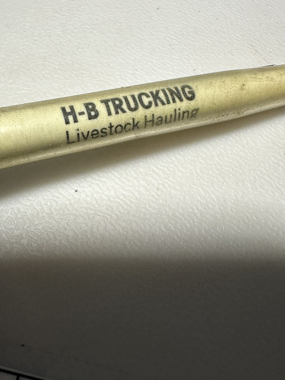 Vintage Cozad Nebraska H-B Trucking HB Livestock Cattle Hauling Truck Driver Pen