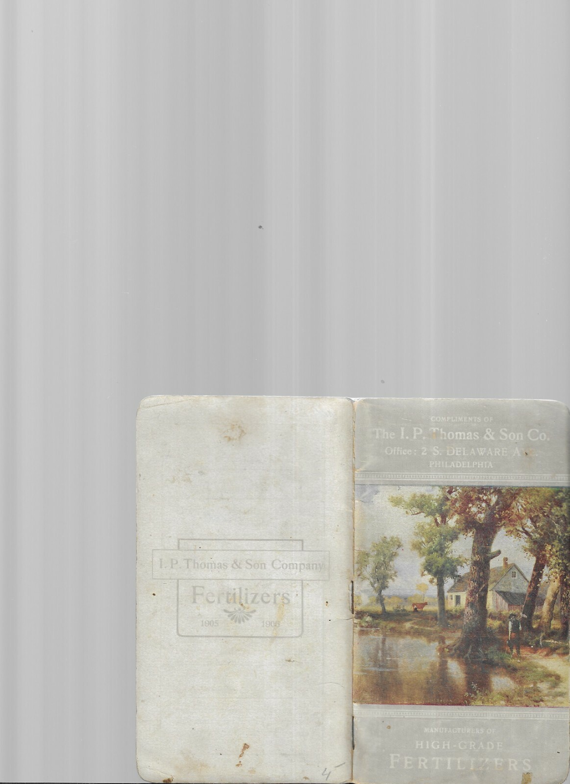 I.P. THOMAS AND SON HIGH FRADE FERTILIZERS 1905 BROCHURE