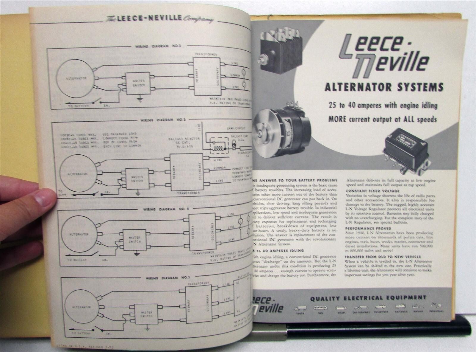 1953 Leece-Neville Electrical Parts List Diagrams A.C. Service Manual