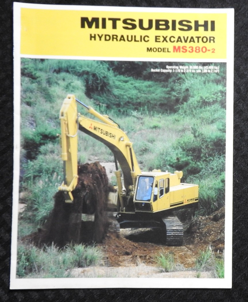 1983-84 Mitsubishi Excavator Sales Catalog Brochure MS 380-2 MINTY