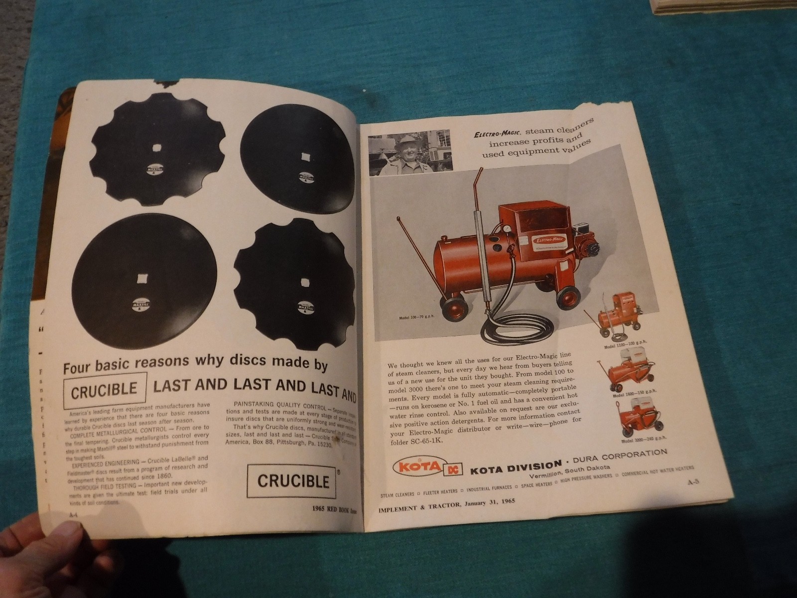 IMPLEMENT & TRACTOR JAN. 31 1965 FARM EQUIPMENT RED BOOK VINTAGE