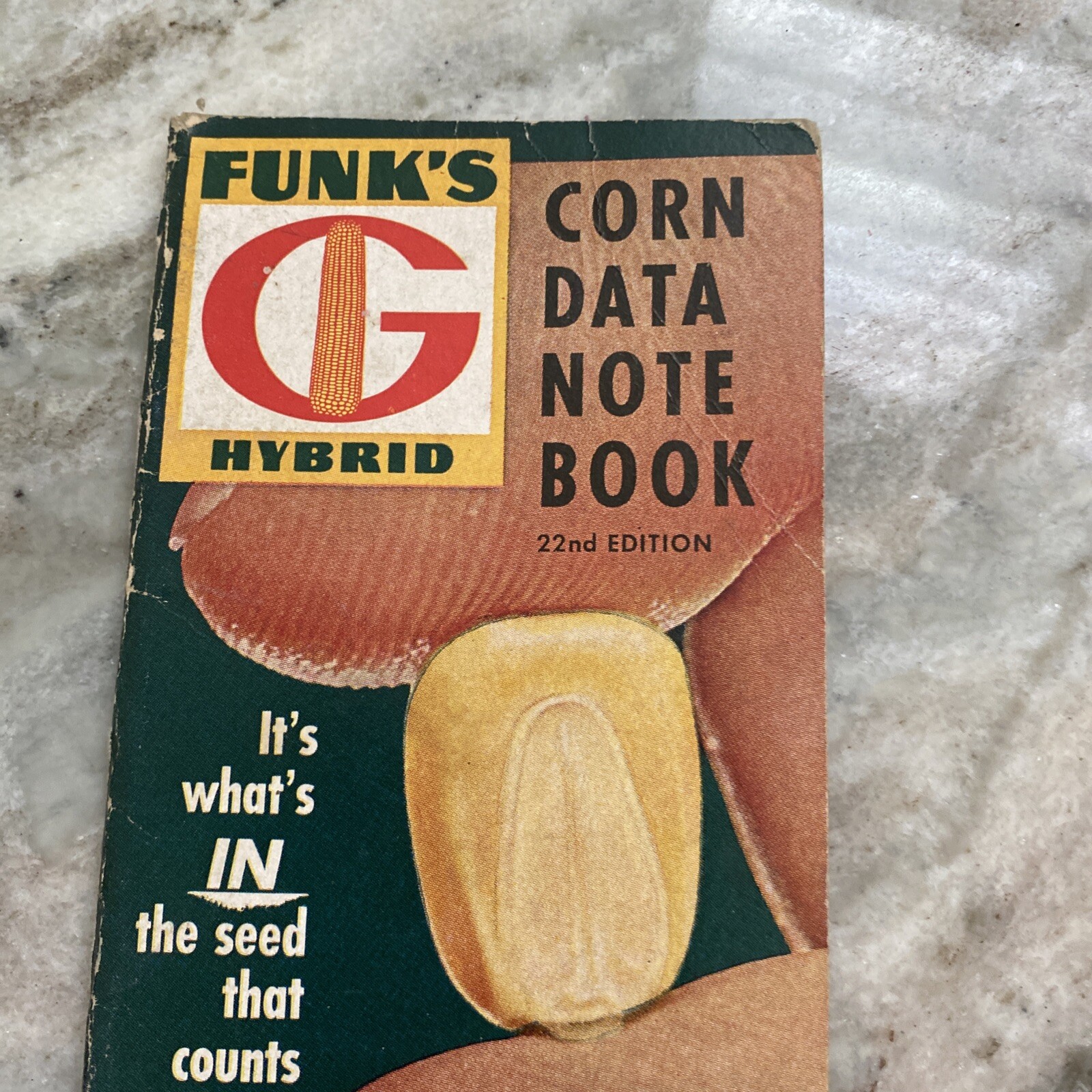 CORN DATA NOTEBOOK FUNK&rsquo;S HYBRID ADVERTISING 1960 GRANT & SON Stonington Ill