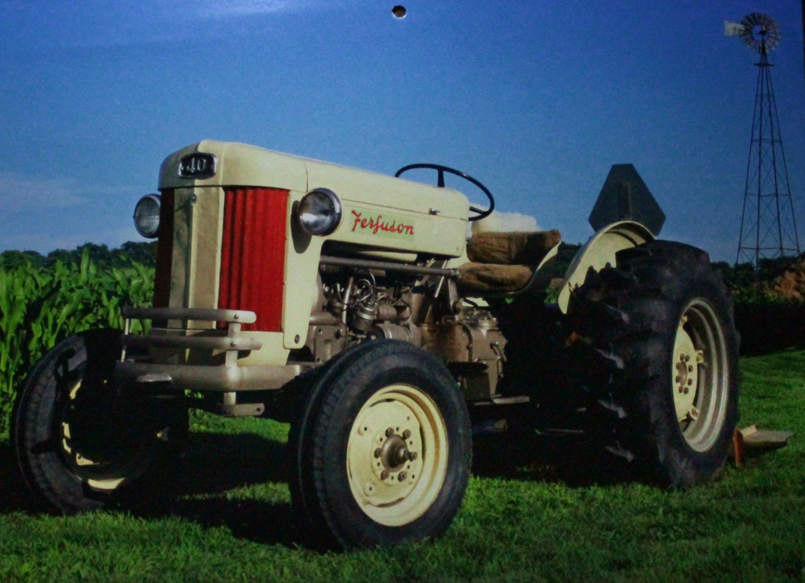Ferguson Tractor Vintage Picture Wall Art Country Farm Windmill NOS