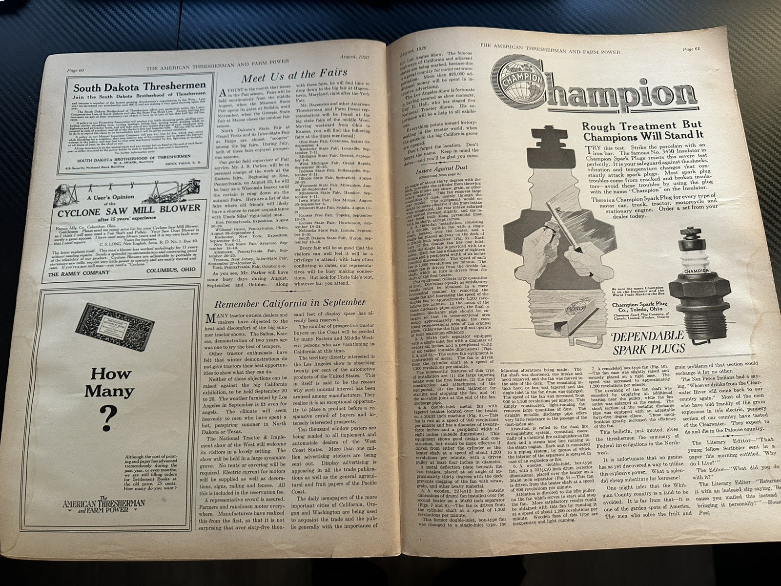 The American Thresherman and Farm Power MAGAZINE Madison, WIS 1920 Vol 23. No 4