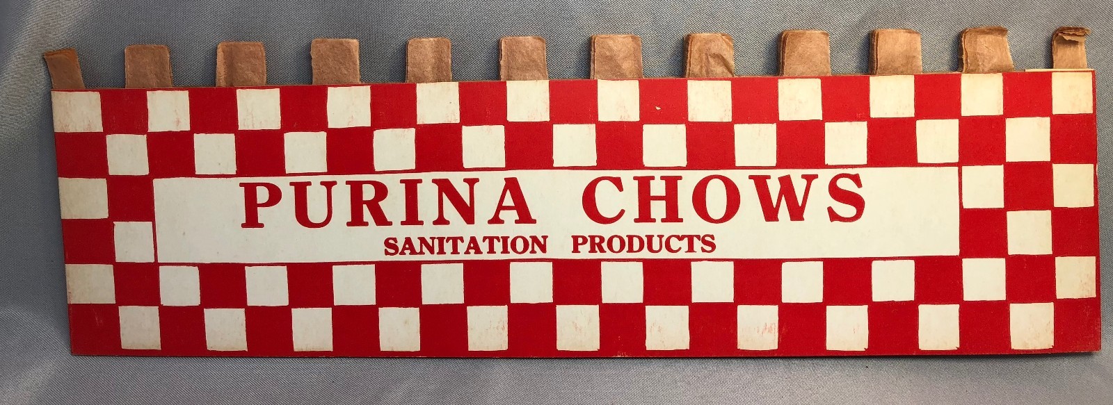 PURINA CHOW Paper Honeycomb HAT Advertising Vintage Original Dog Cat Farm