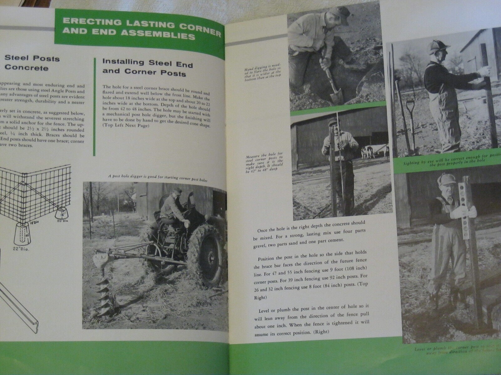 1957 REPUBLIC STEEL HOW TO ERECT FARM FENCE MANUAL