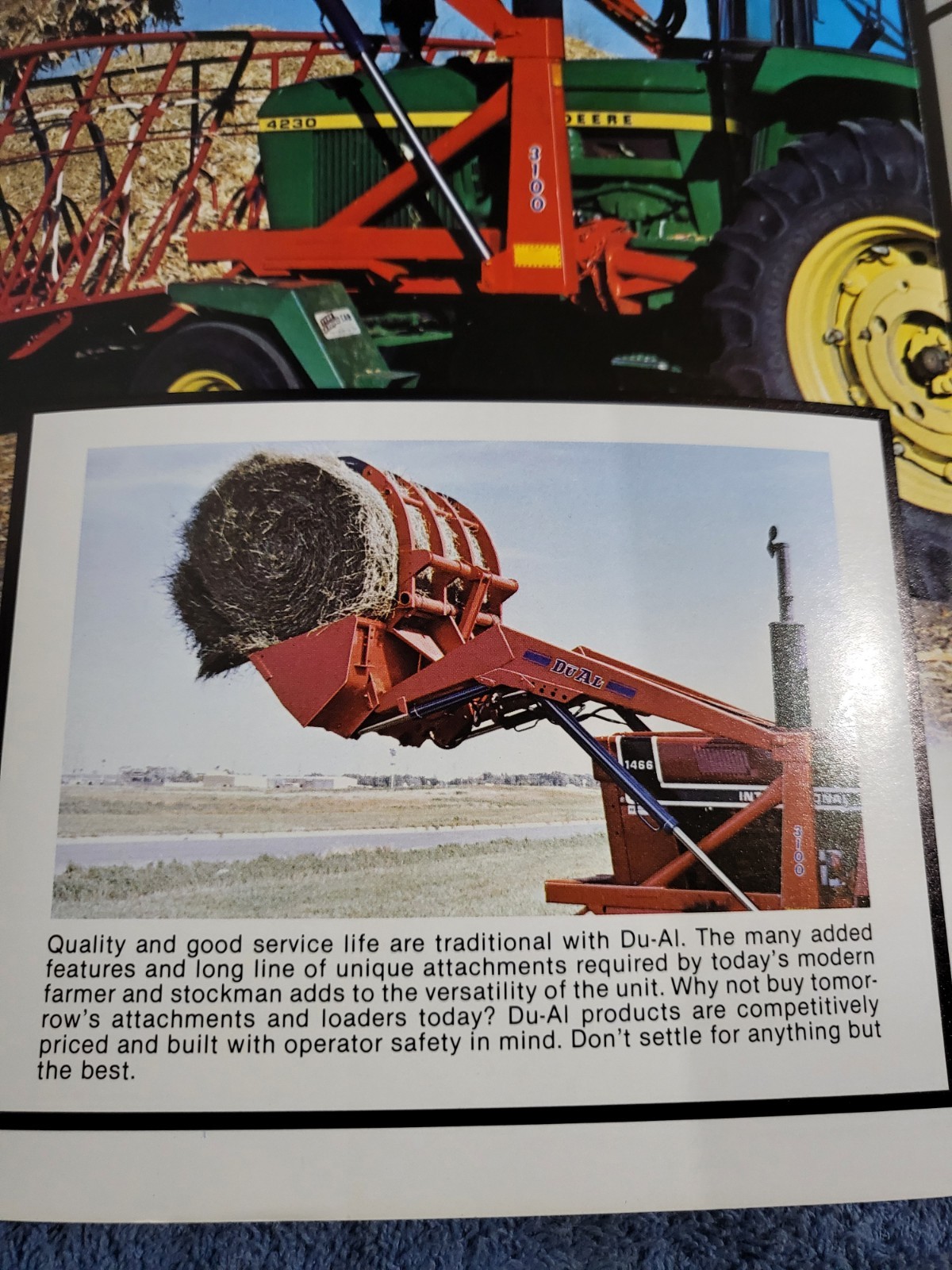 DUAL 3100 / 3150 Tractor Front LOADER BROCHURE IH Farmall 1466 John Deere 4230