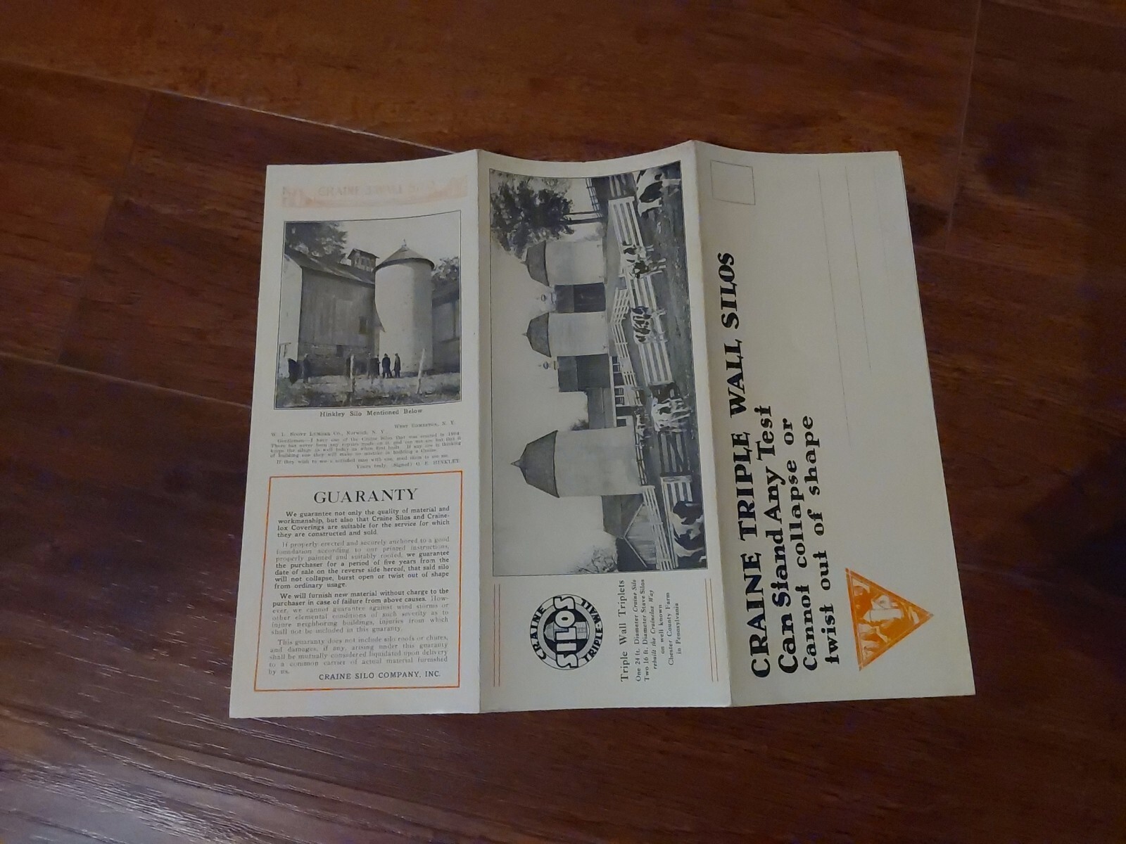 Craine Silo 1920s Advertising Brochure Lot Farm Building