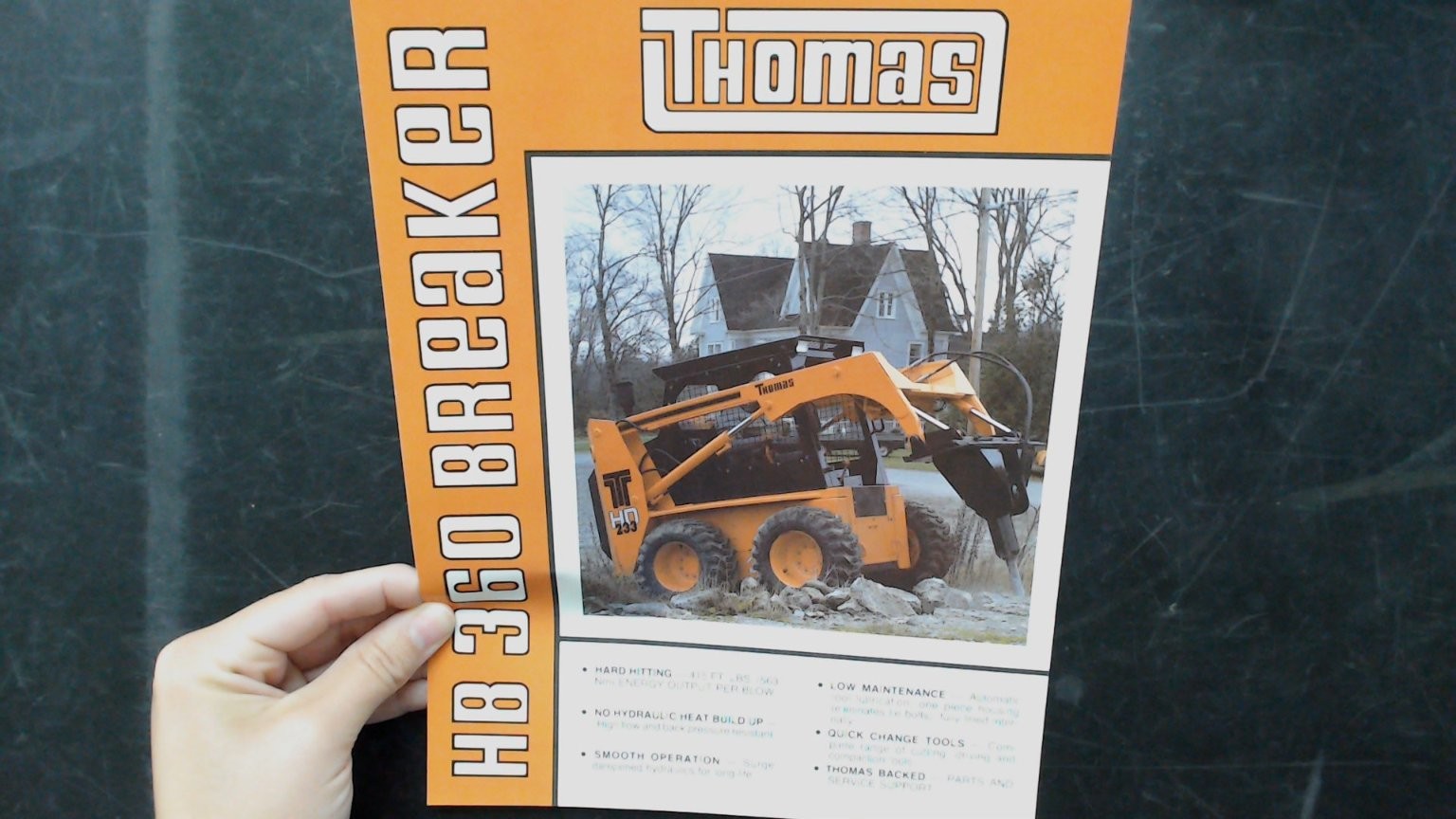 Thomas HB 360 Hydraulic Breaker Brochure Vintage Agriculture Flyer