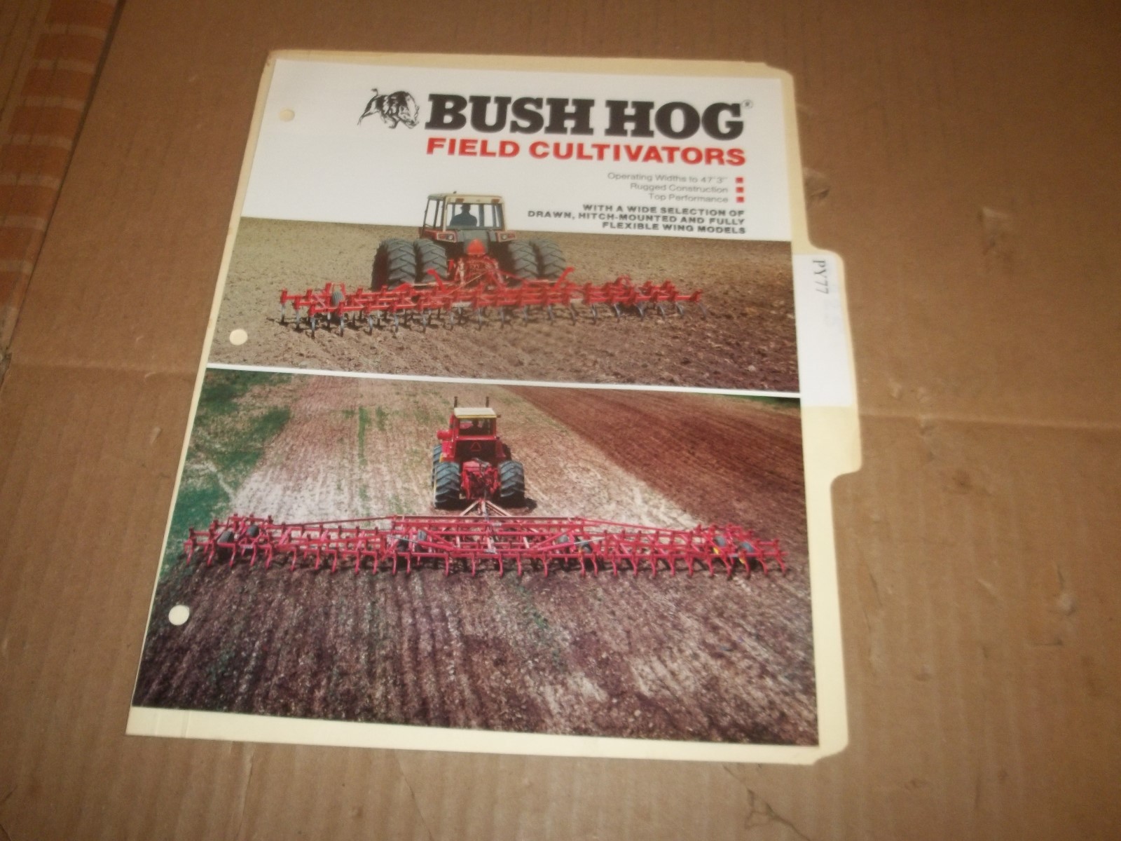 PY77) Bush Hog Sales Brochure 4 Pages – Field Cultivator