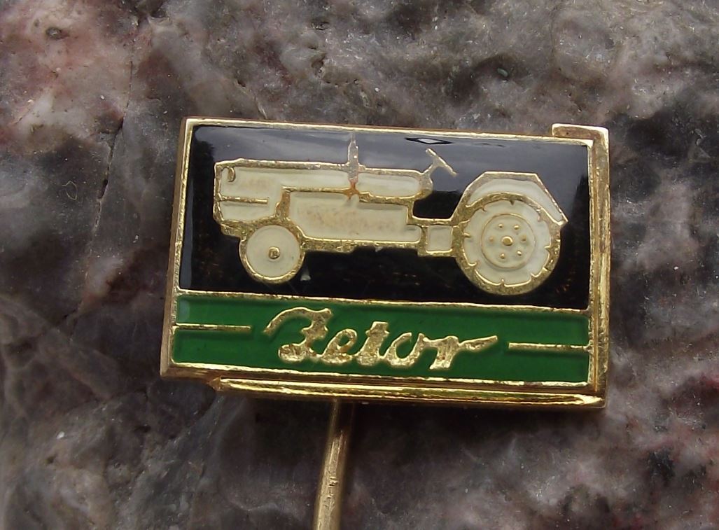 Antique Zetor Tractors Czech Agricultural Farming Machines Farm Black Pin Badge
