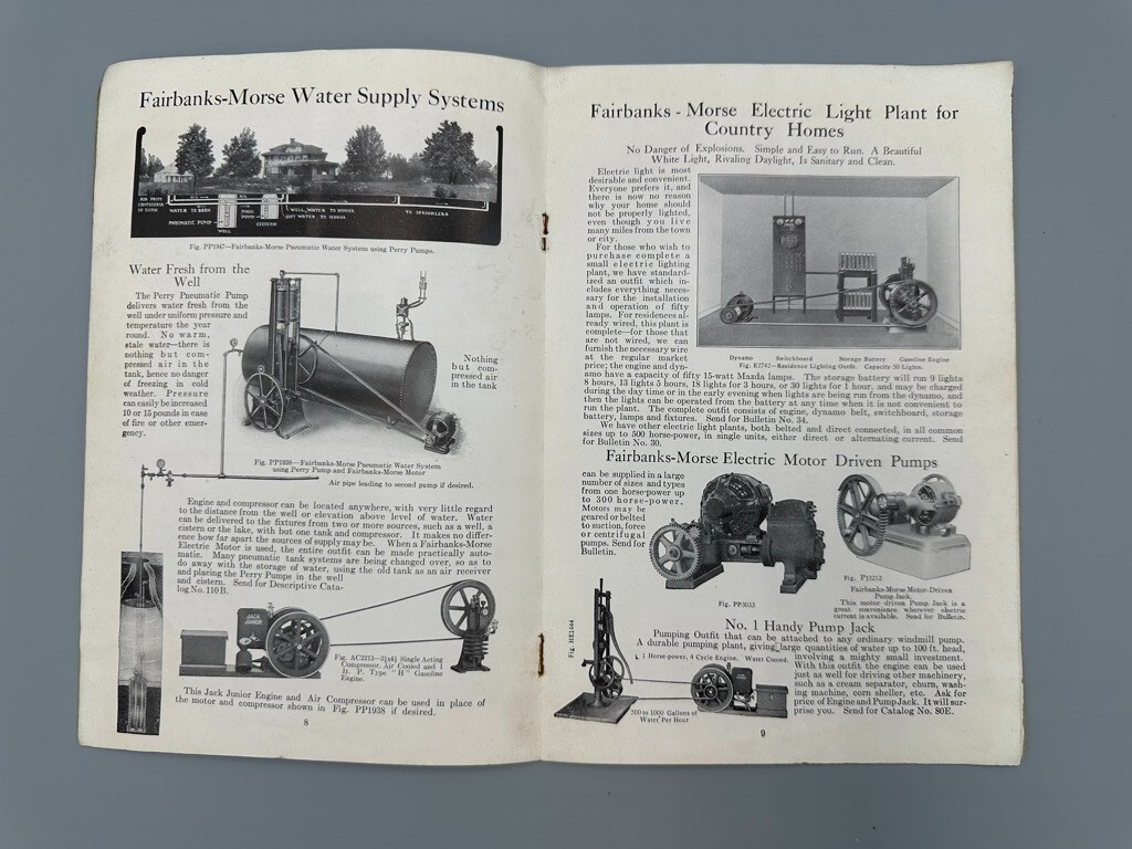 1910 FAIRBANKS MORSE Farm Advertising STOCK SCALES Pump ENGINES Windmill CATALOG