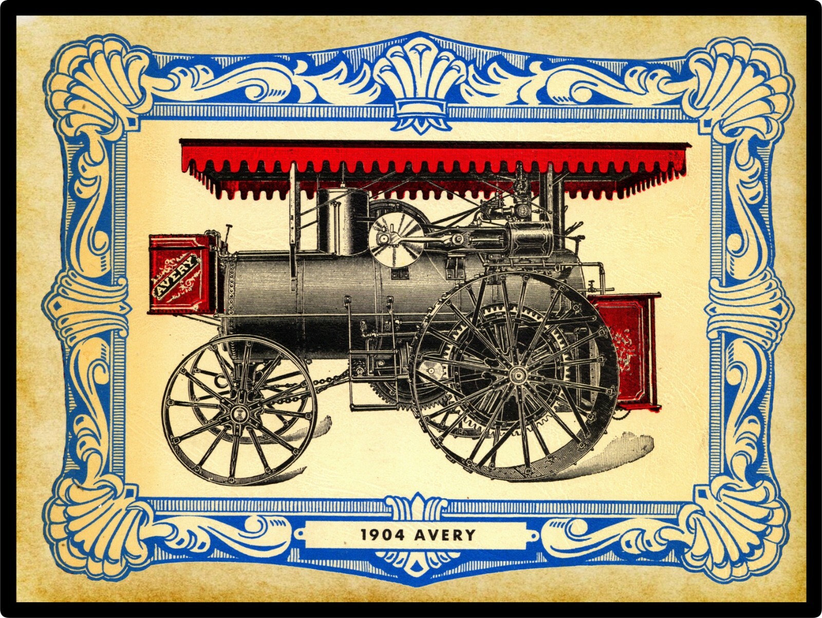 1904 Avery Traction Engine, Steam Tractor NEW Metal Sign: Peoria, Illinois