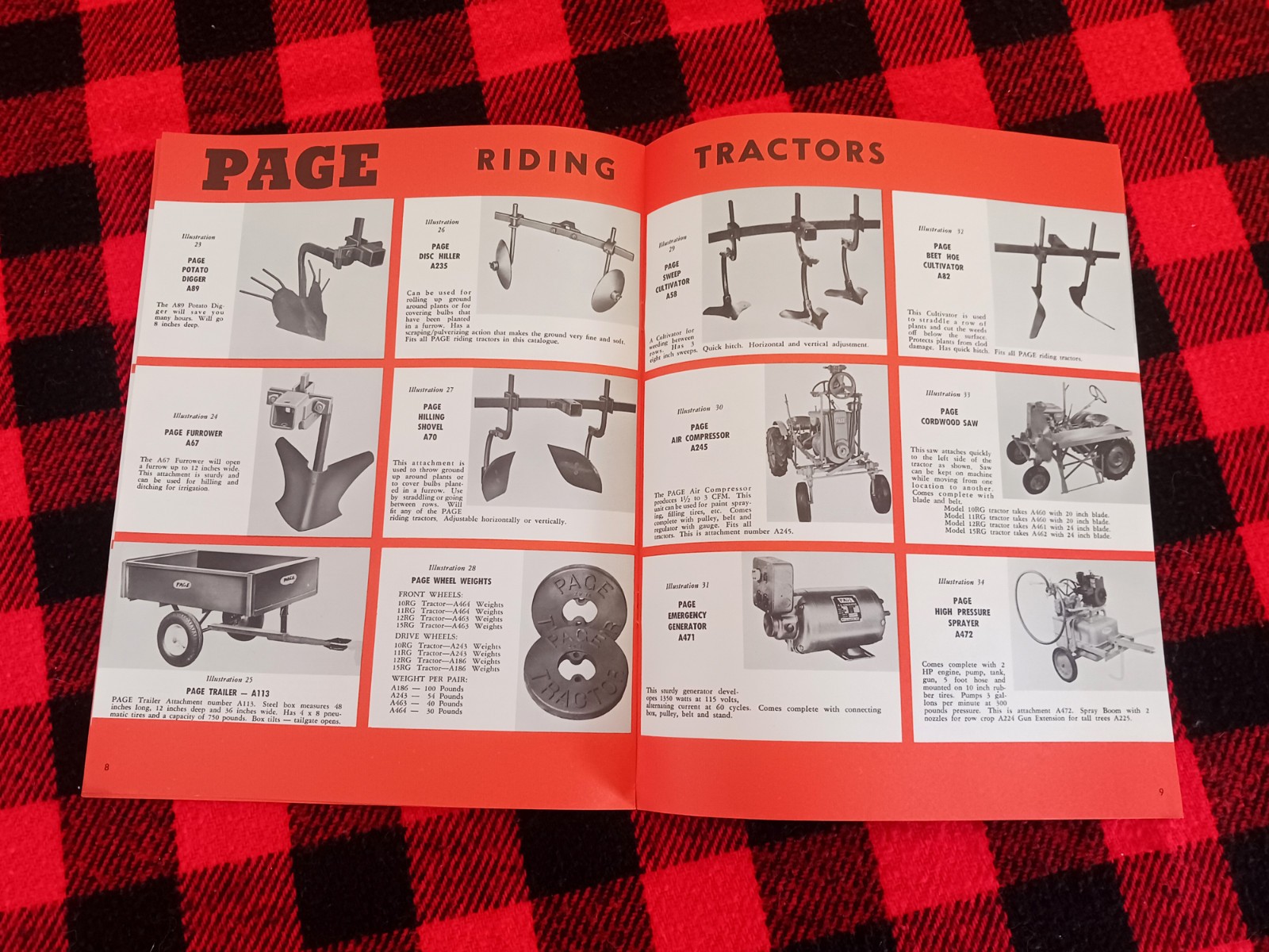 1960 Page Garden Tractor Catalog Milwaukee Dairy Farm Brochure Flyer