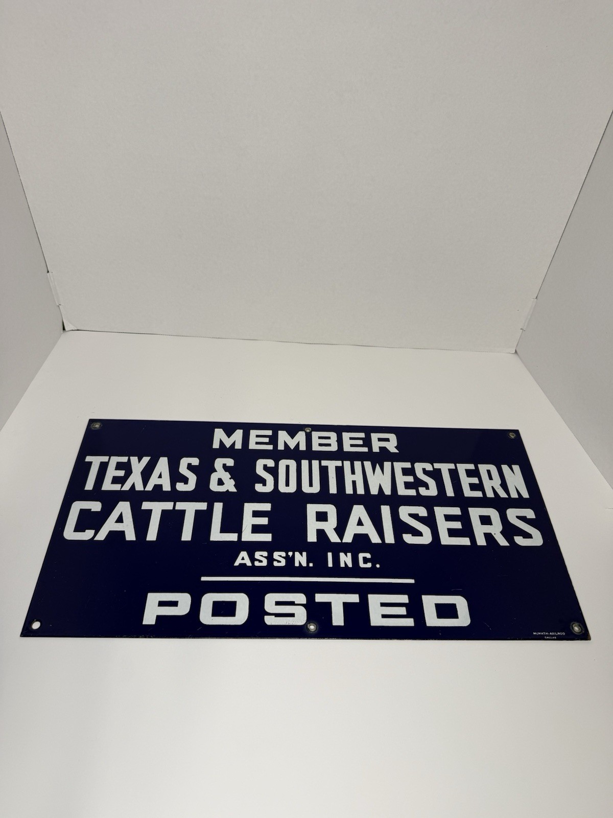 1960 Vintage -Porcelain – Texas & Southwestern Cattle Raisers Signs – four total