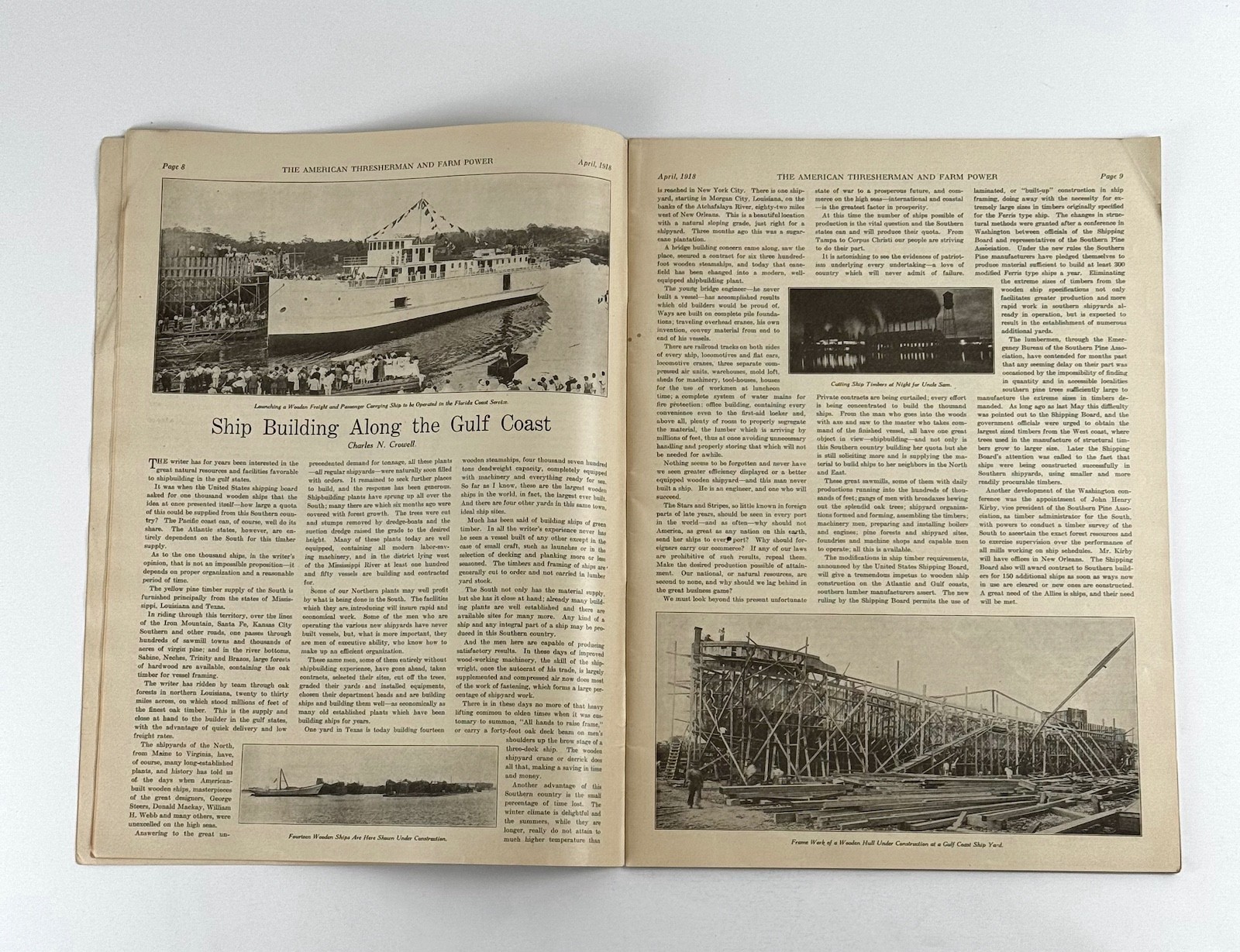 The American Thresherman & Farm Power MAGAZINE April 1918 MADISON, WIS.