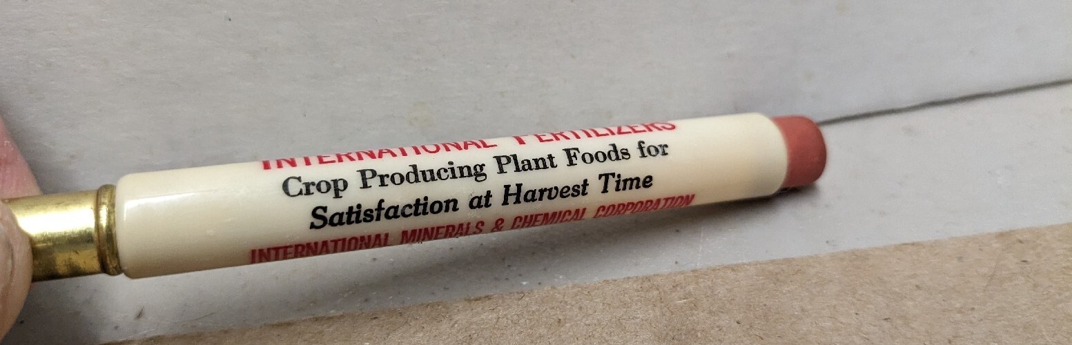 Vintage International Fertilizers Chicago Hts IL Mason City IA Bullet Pencil