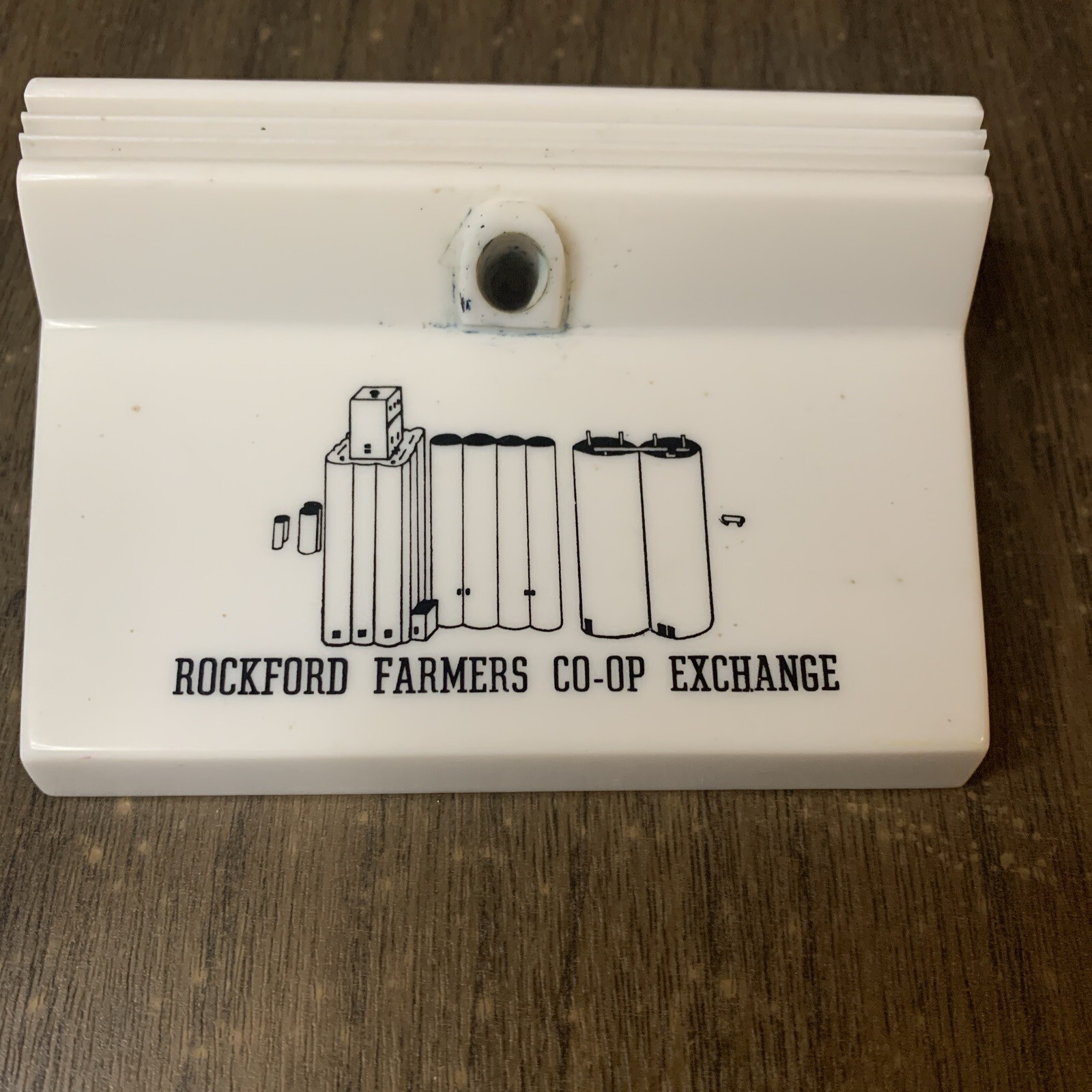 Vtg Rockford, Iowa Farmers Co-Op Exchange Pen Paper Holder (pen missing)