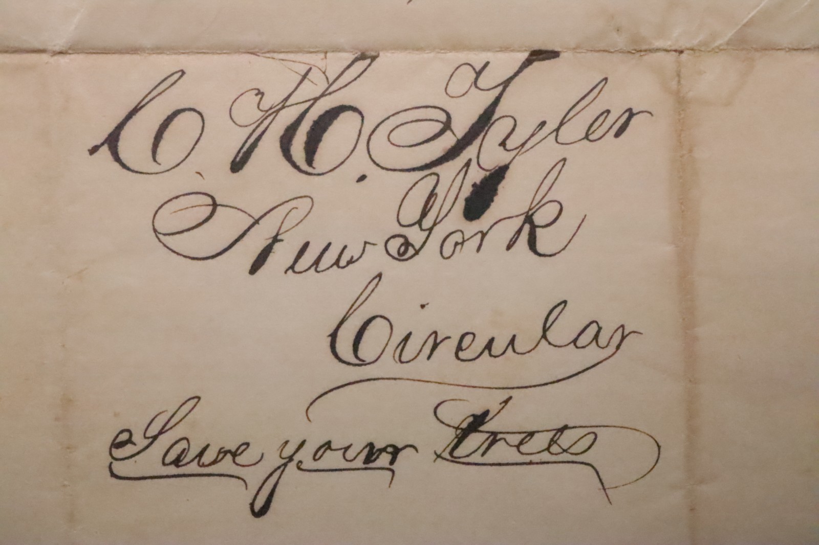 Rare Civil War Era Save Your Trees Circular C.H. Tyler NY Orchard Pest Broadside