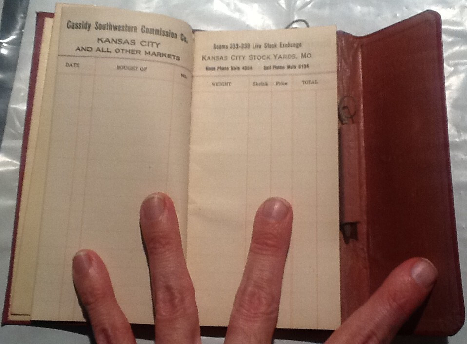 Antique Pocket Cassidy Southwestern Commission Co KC Mo Livestock Buyer Notebook