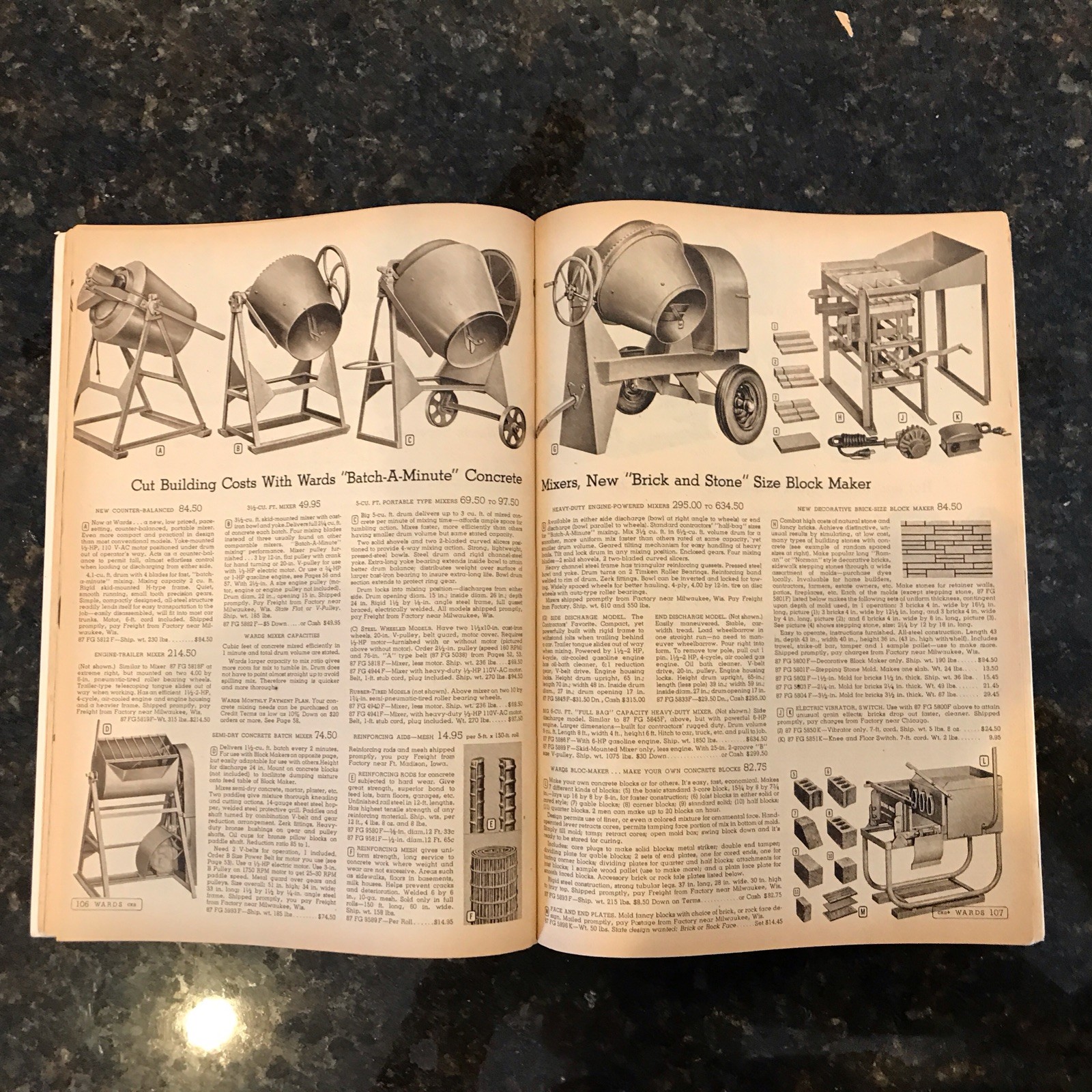 1954 Montgomery Ward Farm Equipment Book Catalog