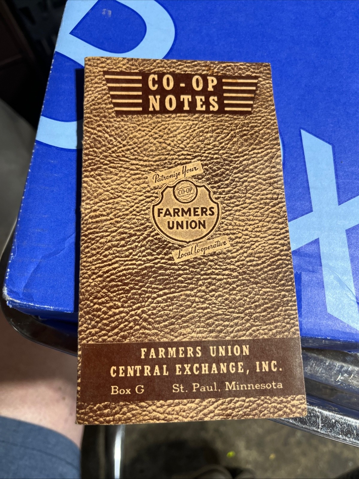 Vintage Farmers Union CO-OP Notes Booklet Pocket