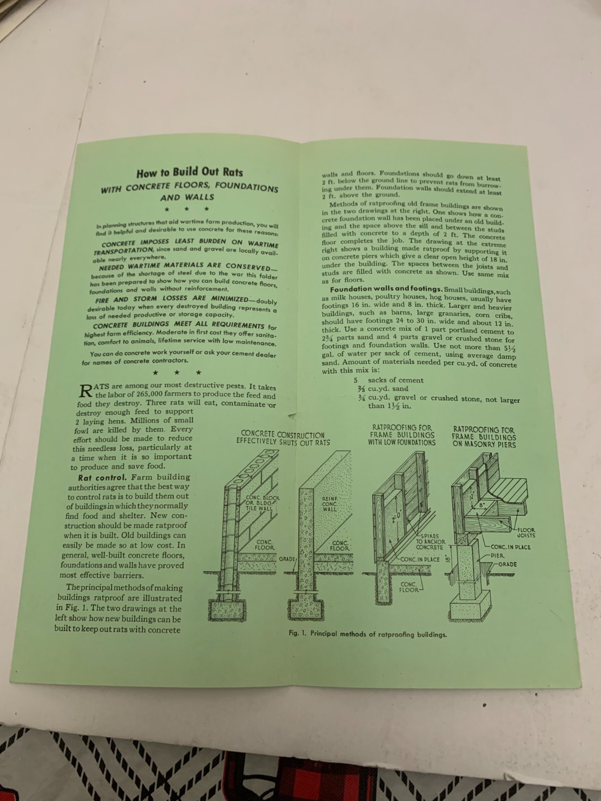c1940 Portland Cement Co Des Moines Iowa How To Build Out Rats Brochure