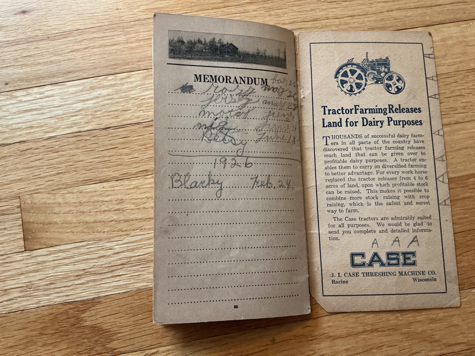 Vtg, 1956 Farm Acct. Record Book – Citizens State Bank, Green Isle, Minnesota