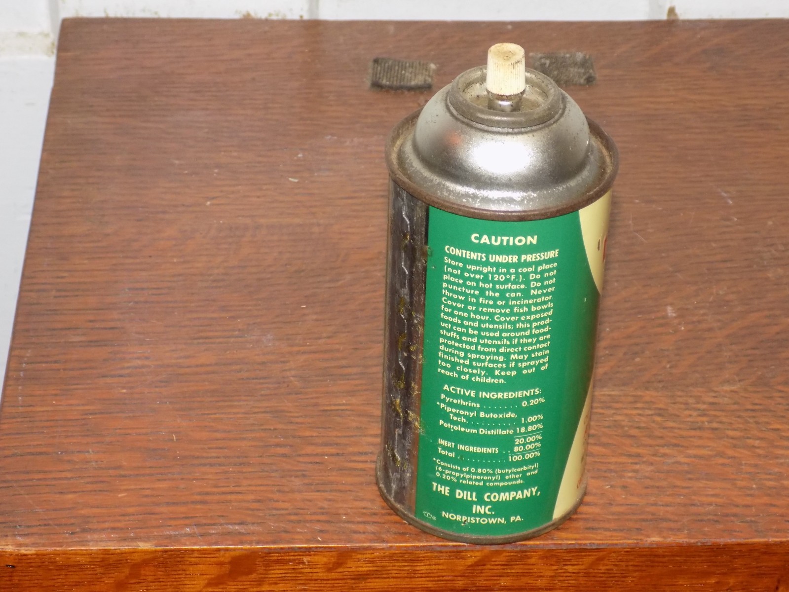 Vintage Dill Spray Insect Killer 9 Ounce EMPTY Spray Can