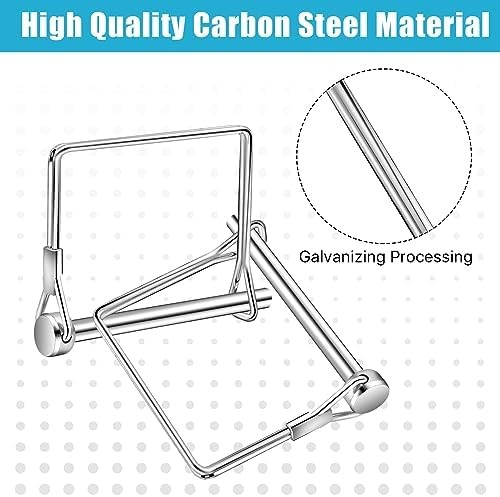 40 PCS Square Trailer Hitch Pin, Safety Carbon Steel Wire Shaft Locking Pin, …