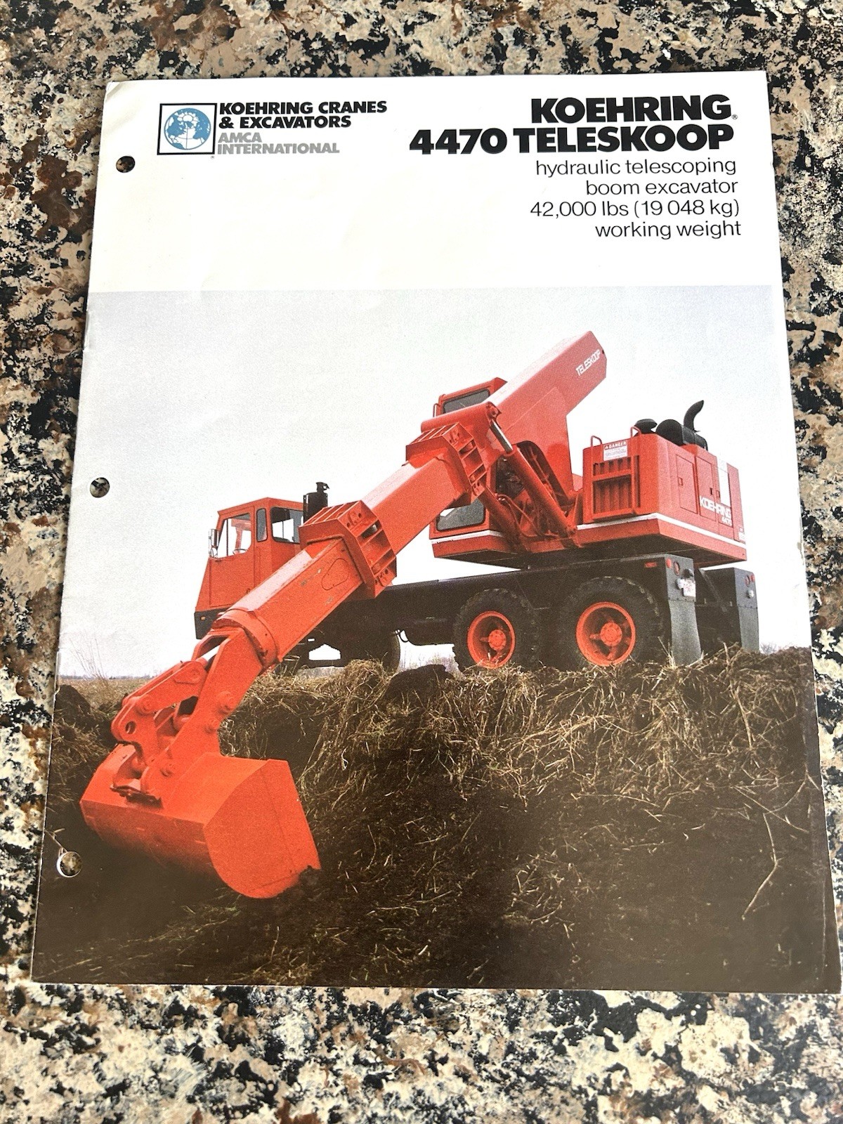 Koehring Model 4470 Teleskoop Hydraulic Excavator Brochure 10 pages (1985)