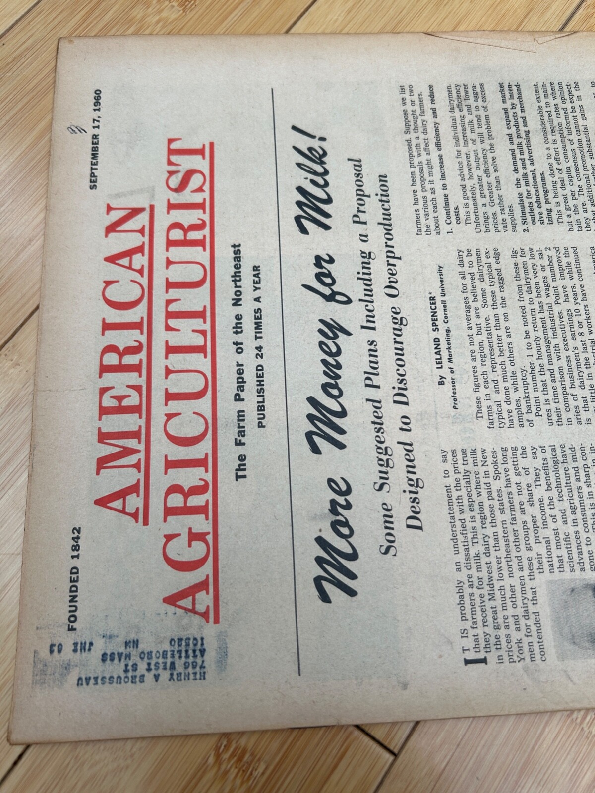 SEPT 17 1960 AMERICAN AGRICULTURIST MAGAZINE THE FARM PAPER GOODYEAR TIRES