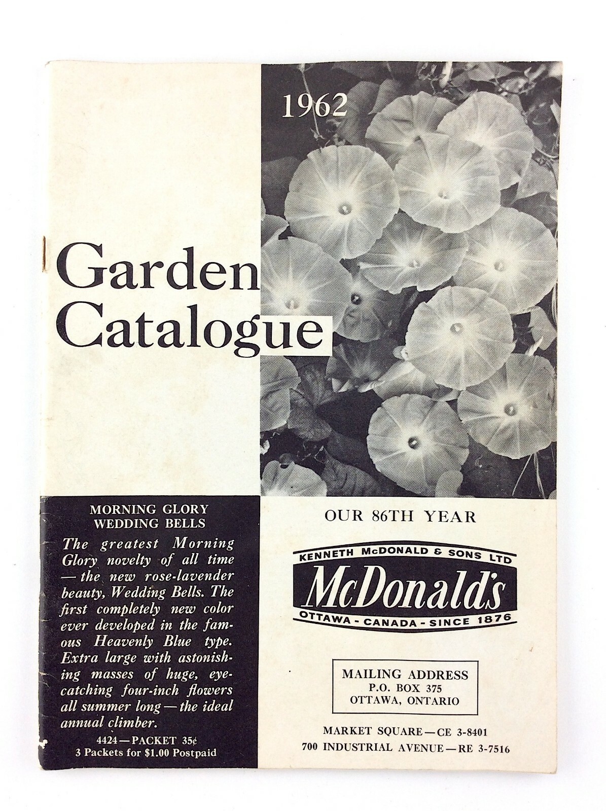 Garden Catalogue 1962 Mcdonalds Flowers Plants Booklet Catalog L324