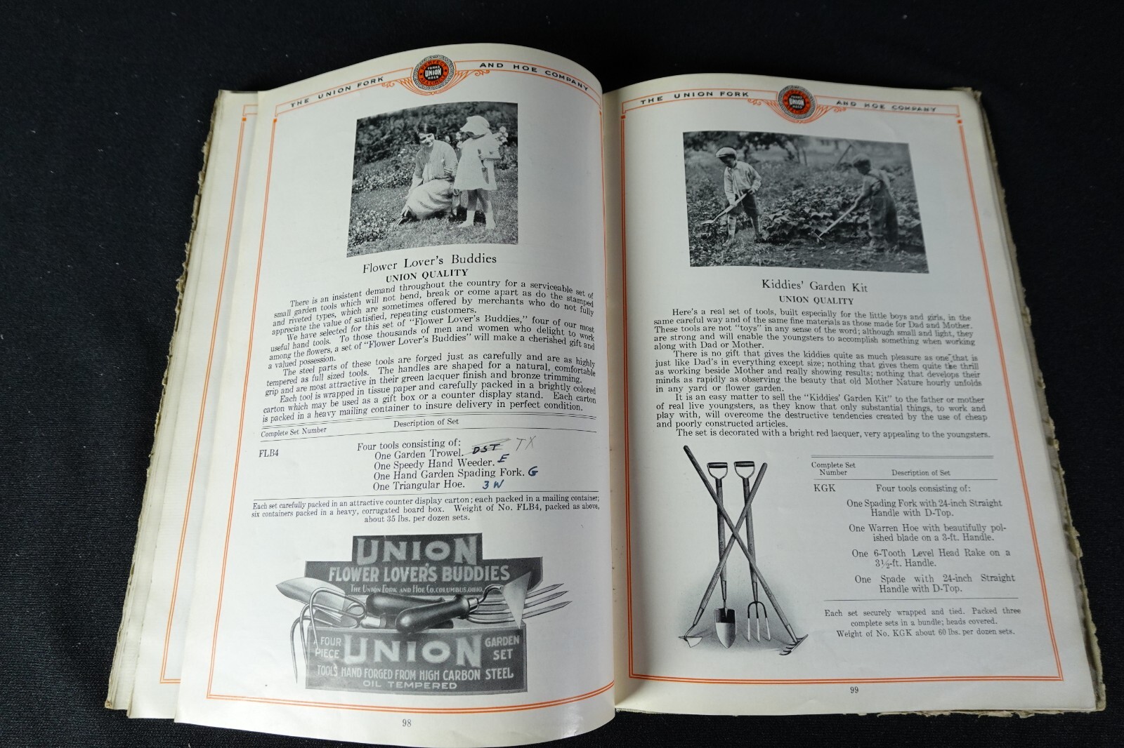 1928 Union Fork & Hoe Co Catalog Farm Garden RR Contractors Tools Columbus OH