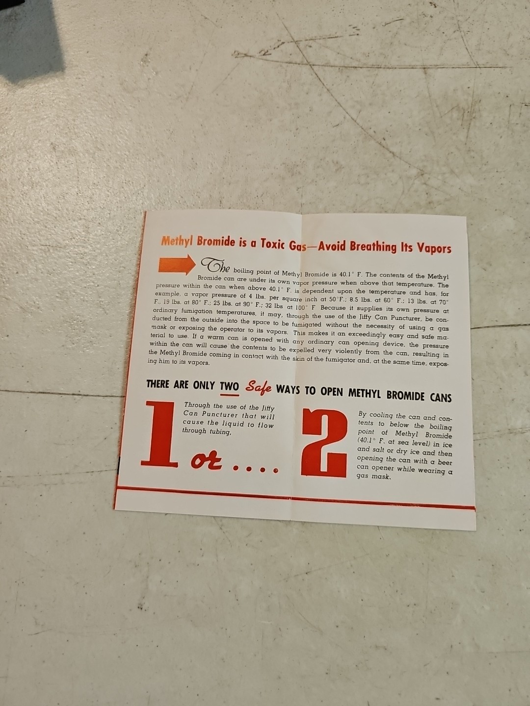 Vintage 1948 Dow Chemical Methyl Bromide Brochure