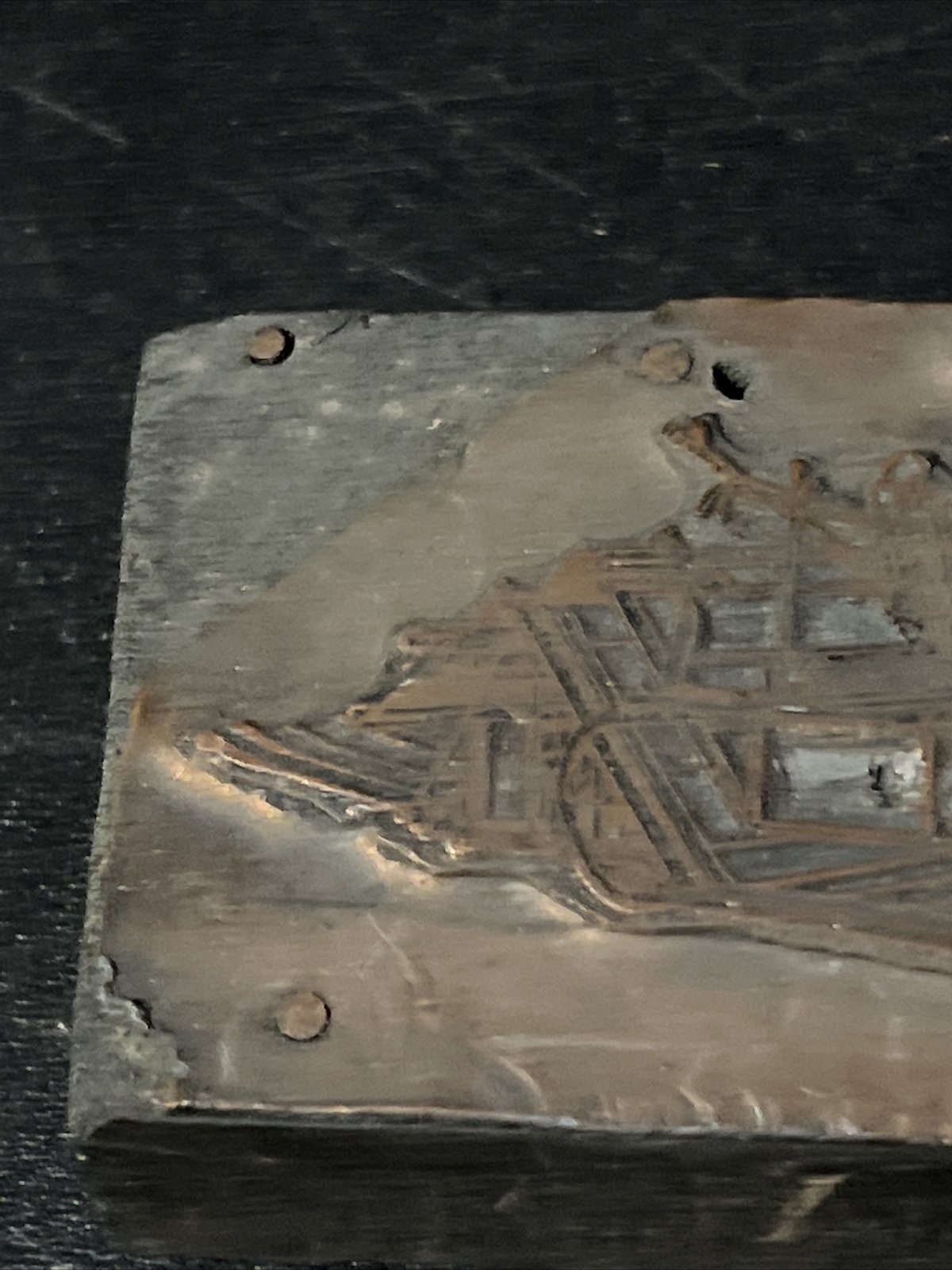 1880s Farm Implements Print Block