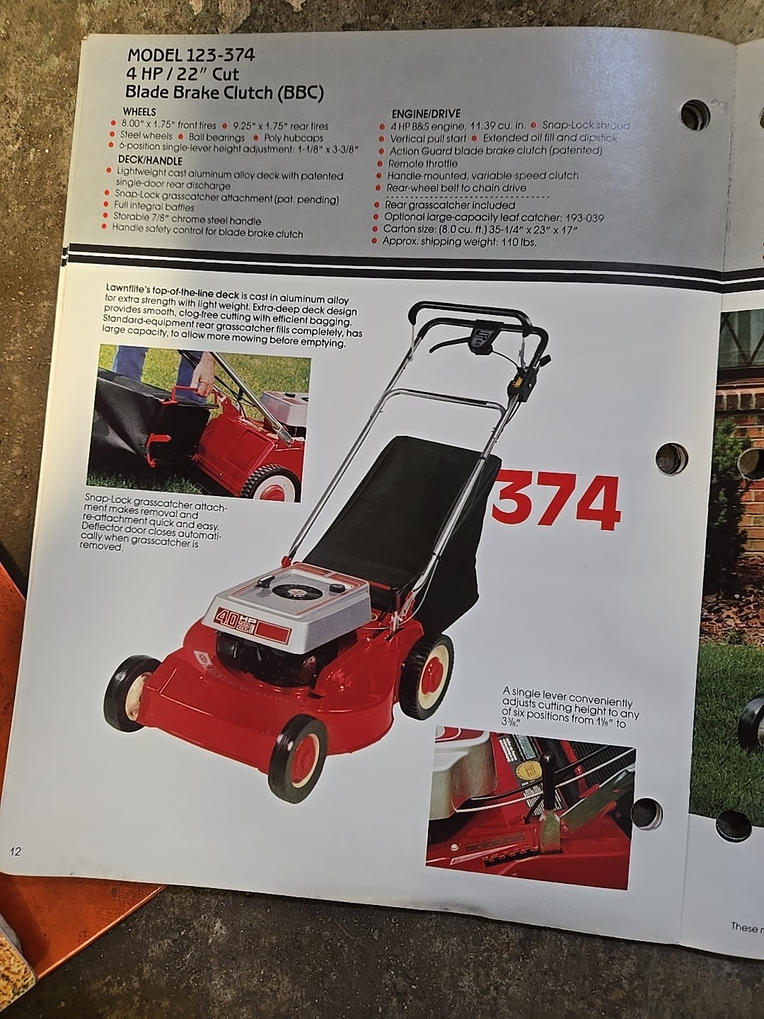 1983 MTD Lawnflite Power Mowers Brochure Catalog Point Of Sale
