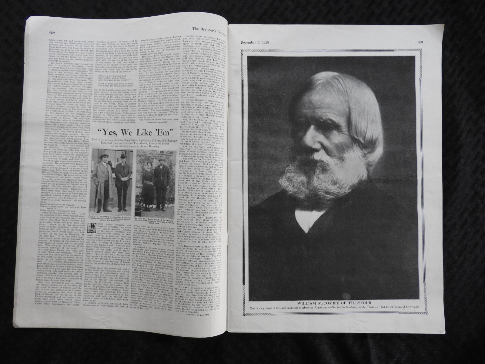1925 Breeder&rsquo;s Gazette Magazine – cattle rancher farmer horse show VERY GOOD