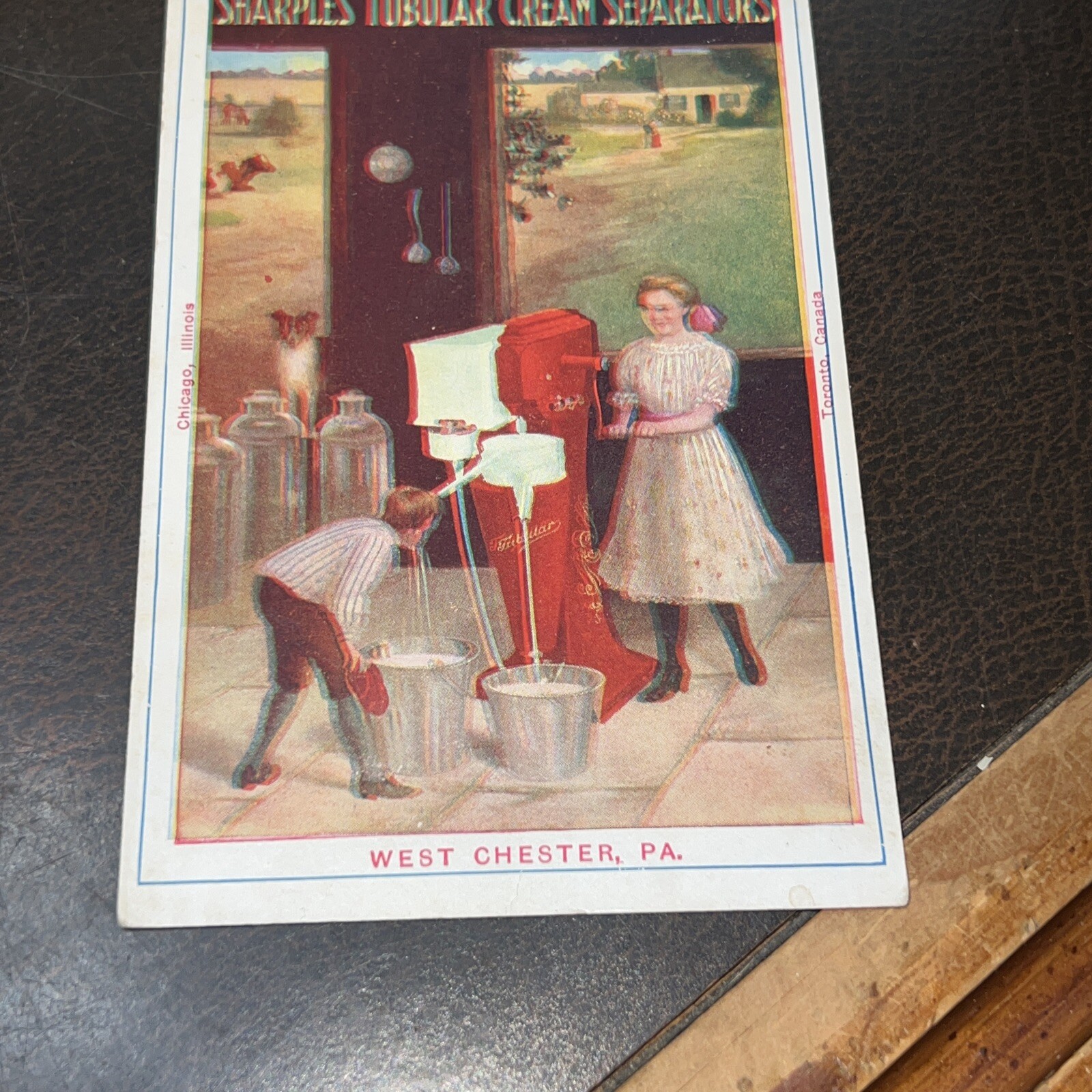 Vintage 1900s West Chester Pa Sharpless Cream Separator Co Advertising Postcard