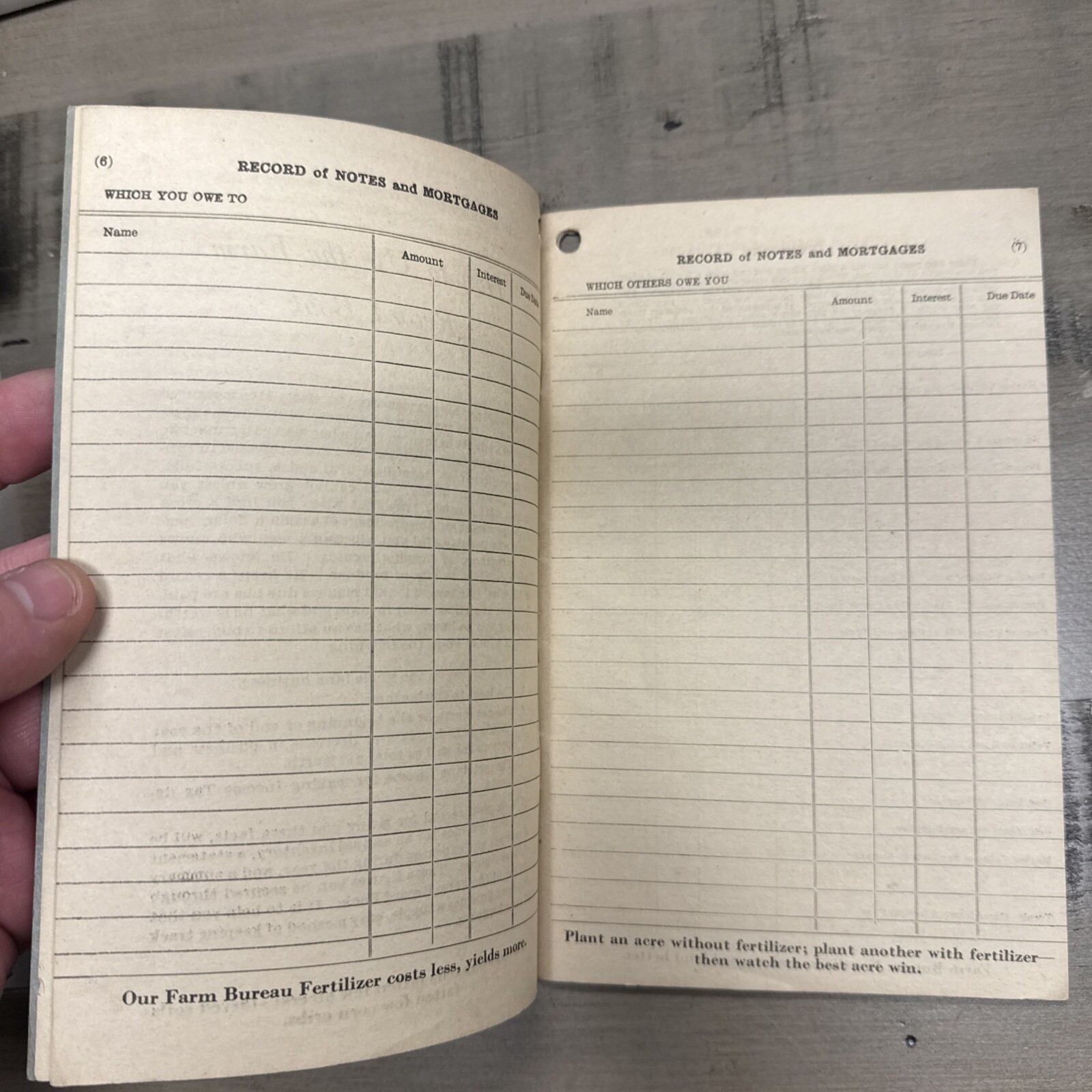 1927 Farm Record Book – Ohio Farm Bureau / Tennessee Copper