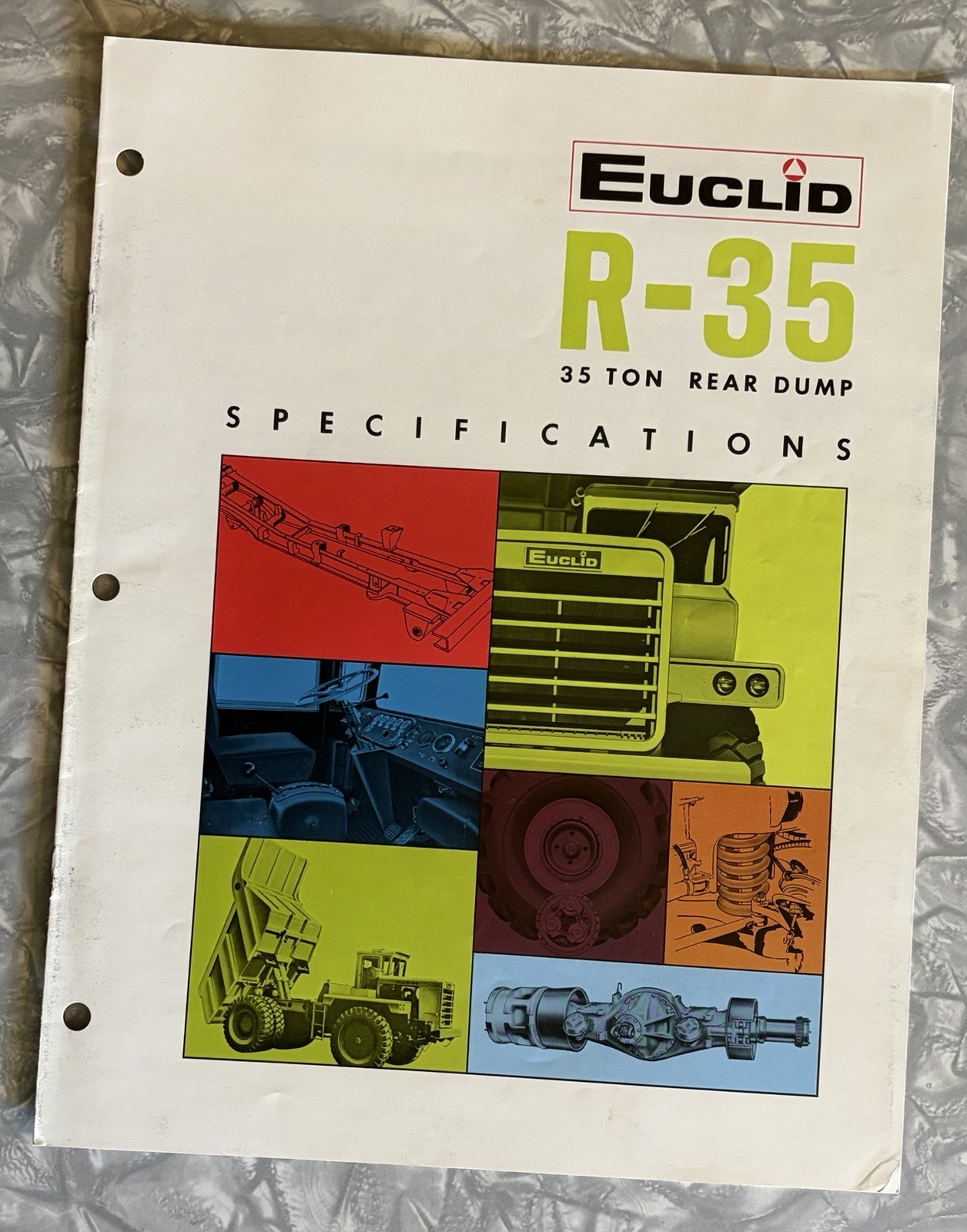 1969 EUCLID R-35 TON REAR DUMP TRUCK SPECIFICATIONS 8 PG BROCHURE