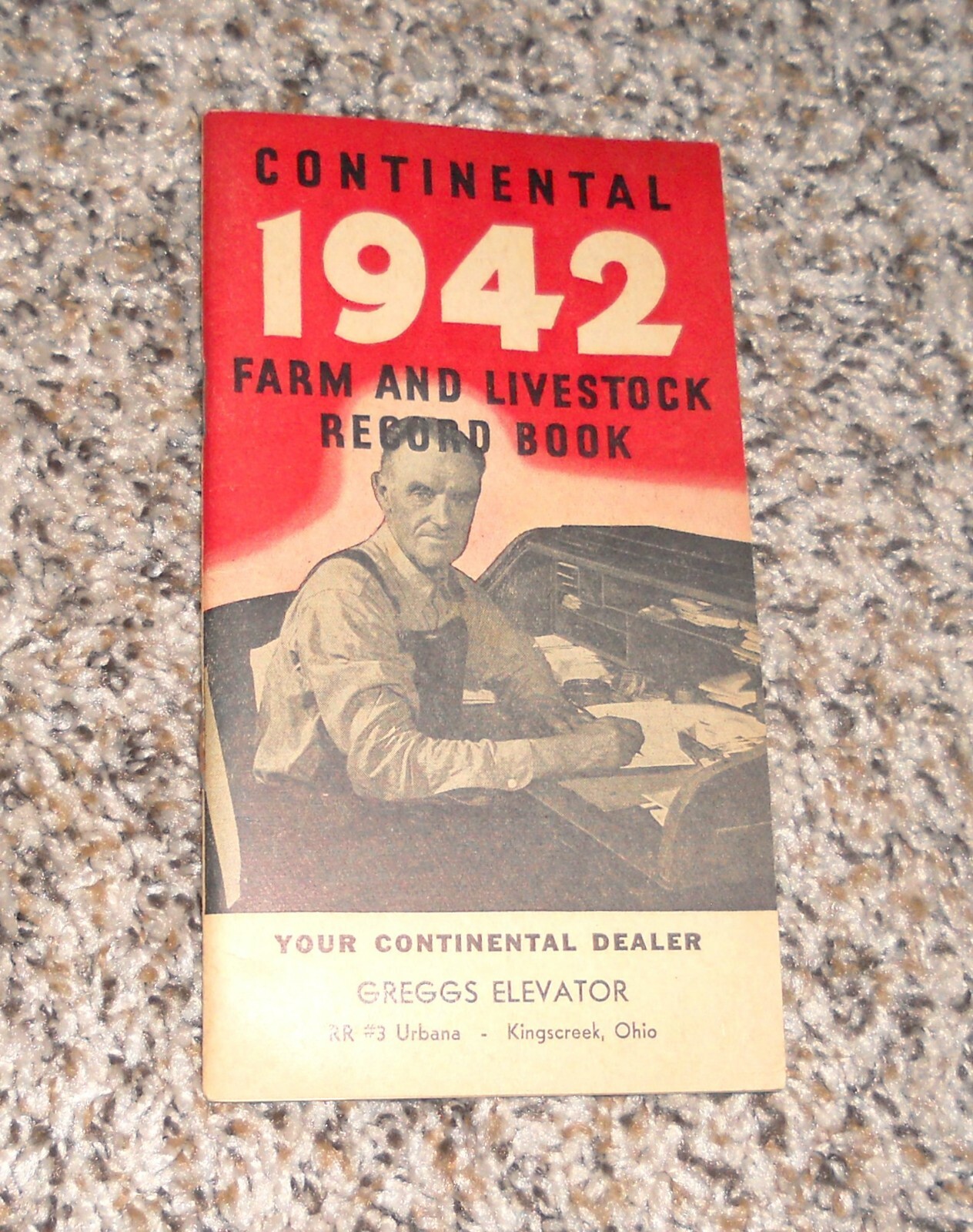 1942 Continental Farm Livestock Record Book Advertising Agricultural (F5)