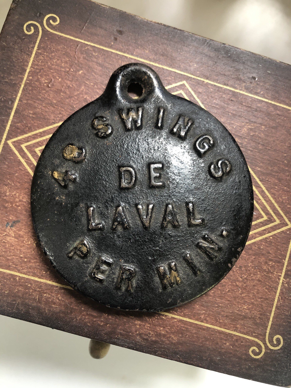 Vintage De Laval Cast Iron Cream Separator Timing Pendulum 48 Swings