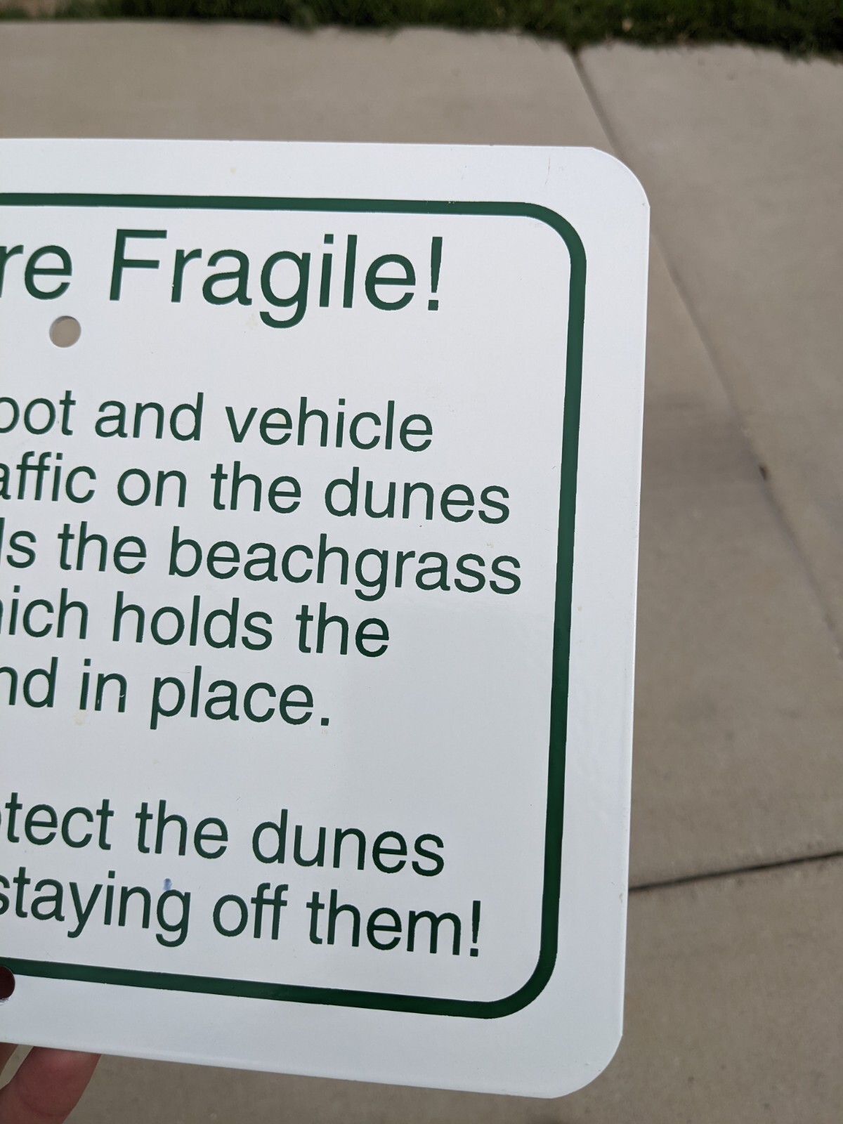 Rare Vintage Dunes Are Fragile Protect The Dunes Porcelain/Enamel Sign